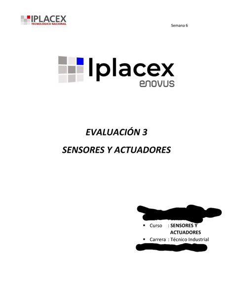 EVA 3 6A Sensores Y Actuadores POOL C EVALUACIÓN 3 SENSORES Y