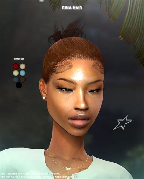 Rina Hair Siikglobal Sims 4 Afro Hair Sims Hair Afro Hair Sims 4 Cc