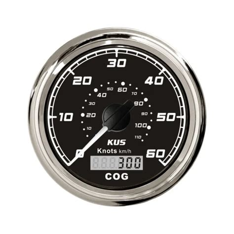 KUS Universal 85mm GPS Speedometer 0 30Knots 0 60Knots Speed Gauge For