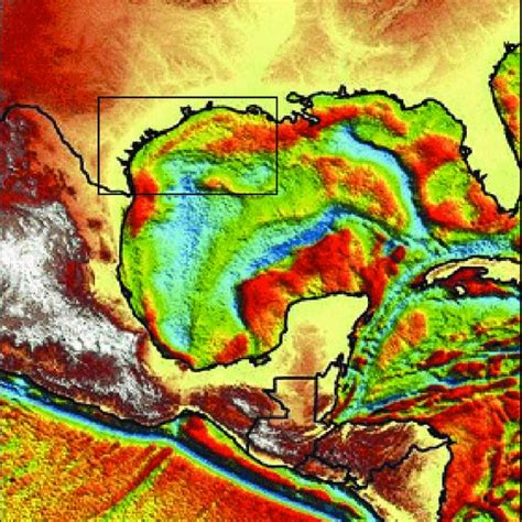 -Moho depth map in kilometres below sea-floor. -Carte de la profondeur ...