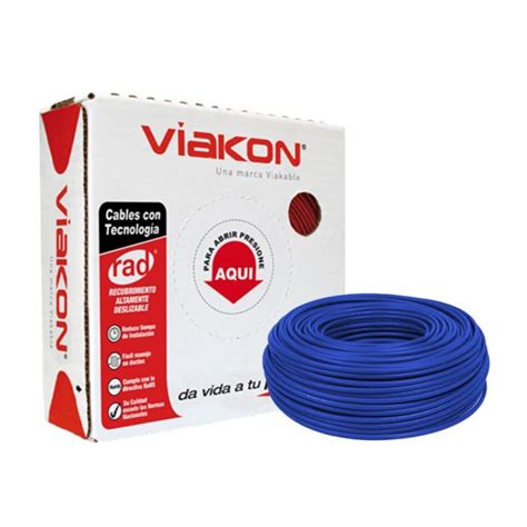 Cable 100m Azul Cal 10 Viakon Elektron