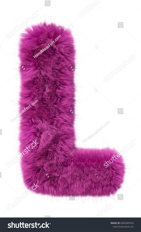 Pink Fur Alphabet Furry Furry Letter Stock Illustration 2003289353