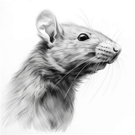 Premium Photo | Hyperrealistic Rat Face Drawing With Eastern Brushwork