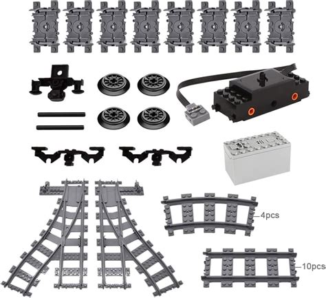 Misini 39pcs City Train Tracks Accessories Kit Straight