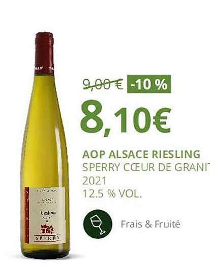 Promo Aop Alsace Riesling Sperry C Ur De Granit Vol Chez La