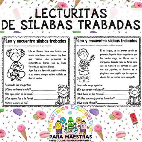 Cuaderno Lectura Y Escritura De Silabas Trabadas Por Materiales Images