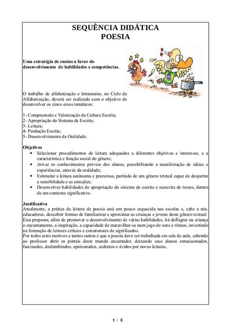 SequÊncia DidÁtica Atividades ExercÍcios Ensino Fundamental Iv