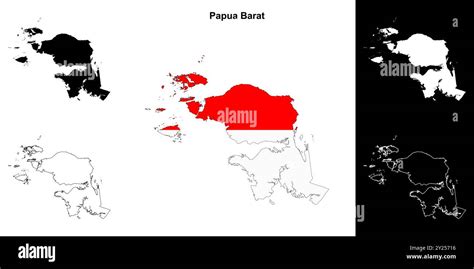 West Papua Map Stock Vector Images Alamy