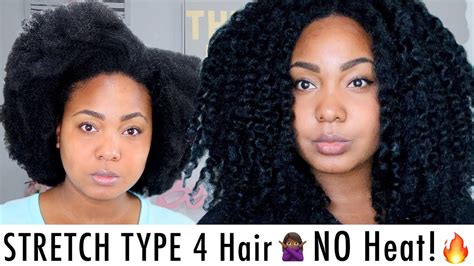 How I Stretch My Type Natural Hair No Heat Retain Length Youtube