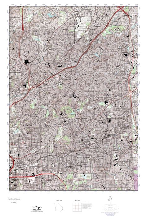 Mytopo Northeast Atlanta Georgia Usgs Quad Topo Map