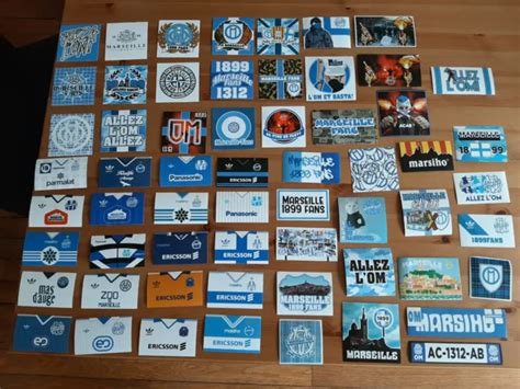 Lot Stickers Om Olympique De Marseille Diff Rents Eur