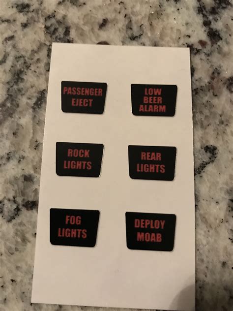 Custom Upfitter Switch Labels Get Some Ford Truck Enthusiasts Forums