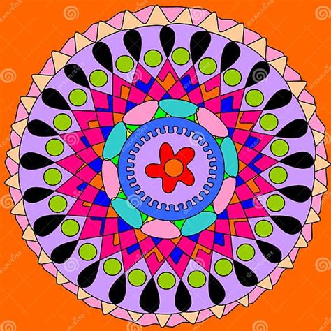 spiritual circle beautiful design mandala colorful mandala stock image