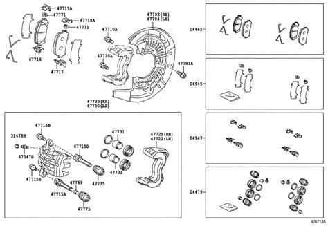 Lexus Rx Disc Brake Pad Set Front Mark Advics Pads