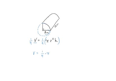 Solved Work Out The Volume Of This Quarter Cylinder Give Your Answer