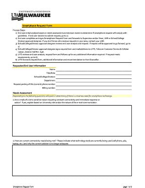 Fillable Online Pantherfile Uwm Smartphone Request Form Pantherfile