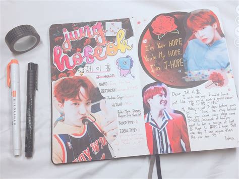 Bts J Hope Kpop Journal ️ In 2020 Bullet Journal Ideas Pages Bullet