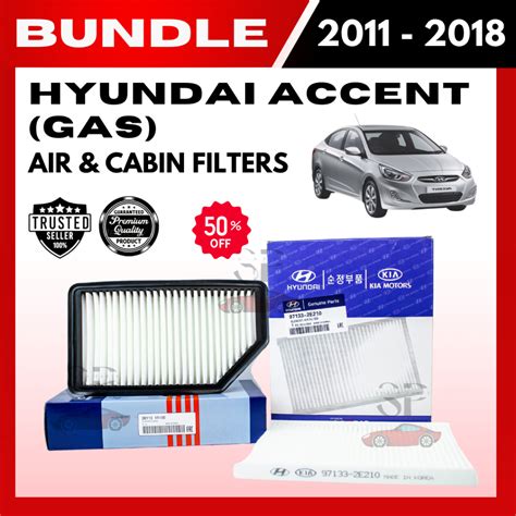 Bundle Sale Air Cabin Filters For Hyundai Accent Gas