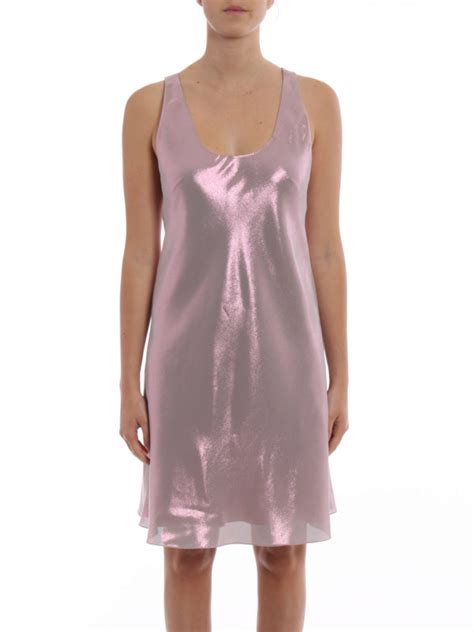 Cocktail dresses Alberta Ferretti Shining lamé halter shift dress