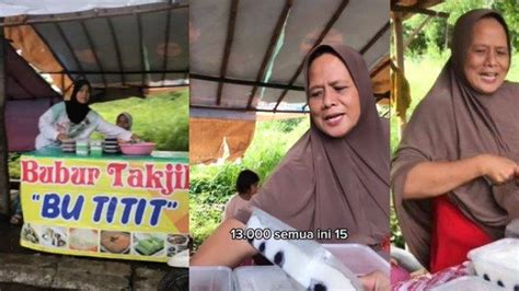 Viral Warung Bubur Takjil Bu Titit Di Cilegon Netizen Kaget Lihat Nama