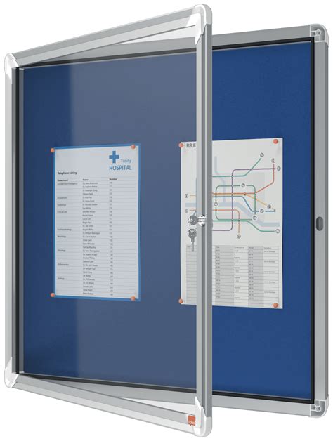 Nobo Premium Plus Felt Lockable Notice Board Xa Nobo