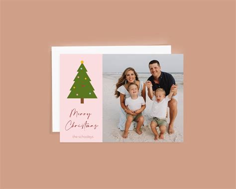 Photo Christmas Card Family Holiday Cards Custom Name Card Happy ...