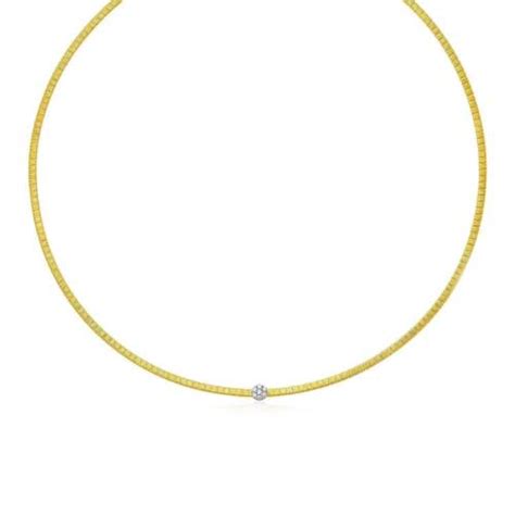 K Two Tone Gold Necklace With Brushed Texture And Diamonds Ebay