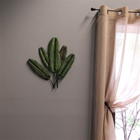 20 Inch Metal Banana Leaf Wall Decor Hanging Sculpture Tropical Plant Art Plaque 20 Inch Fred