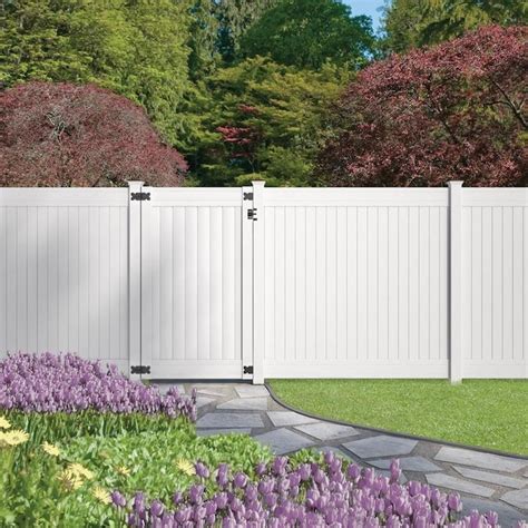 Outdoor Essentials Pro Series 6 Ft H X 4 Ft W White Vinyl Flat Top Fence Gate In The Vinyl Fence