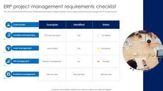 ERP Project Management Requirements Checklist PPT Presentation