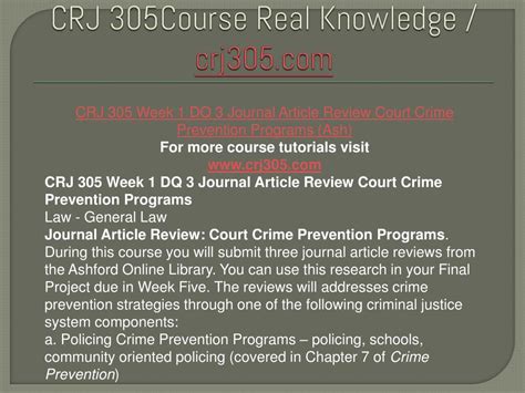 Ppt Crj Course Real Knowledge Crj Powerpoint Presentation