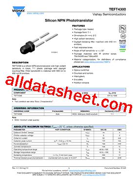 TEFT4300 Datasheet PDF Vishay Siliconix