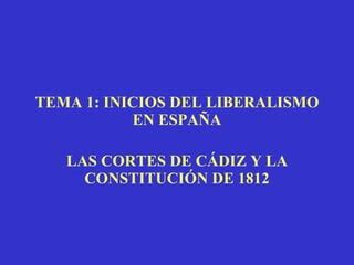 Los Inicios Del Liberalismo En EspañA PPT Descarga Gratuita