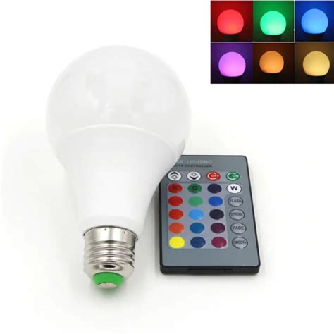 Aliexpress Buy E Rgb Led Bulbs Lamp W W W Led Rgb Bulb