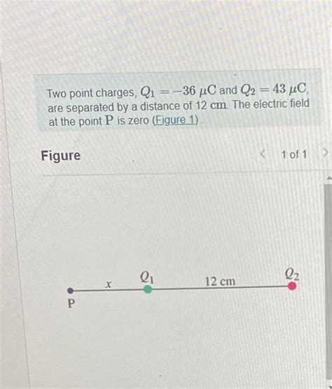 Solved Two Point Charges Q1−36μc And Q243μc Are