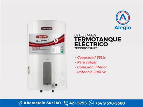 Termotanque Electrico Sherman Tecc Eshk Capacidad Litros Para