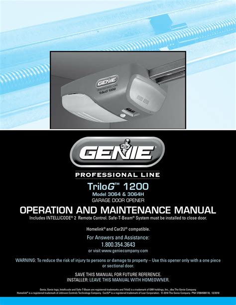 Genie Trilog 1200 Operation And Maintenance Manual Pdf Download