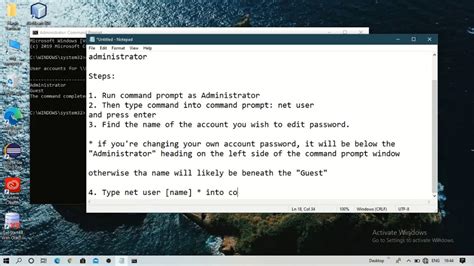 How To Change User Password Using Command Prompt Windows 10 Youtube