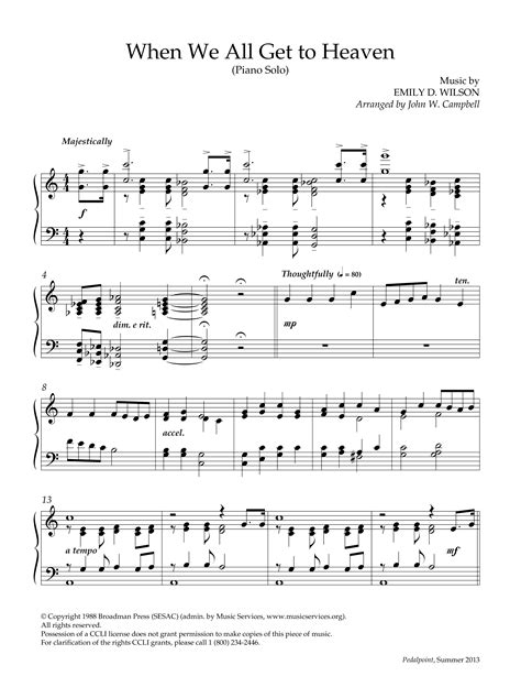 When We All Get To Heaven Instrumental Sheet Music Pdf Lifeway Worship Arr John Campbell