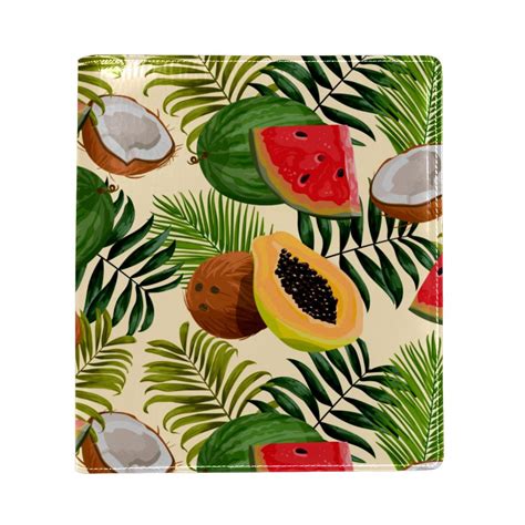 Ownta Tropical Fruits Pattern Premium Pu Leather Book Protector