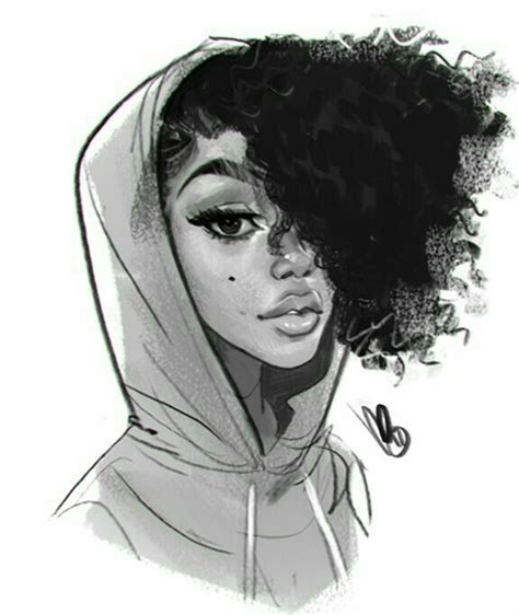 Black Girl Drawing at PaintingValley.com | Explore collection of Black ...