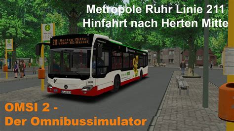 Omsi 2 Metropole Ruhr Linie 211 Hinfahrt Nach Herten Mitte MB C2