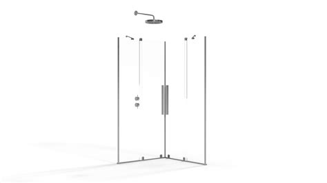 Glass Shower Enclosure Sliding Doors Silver 3d Model Turbosquid 2062697