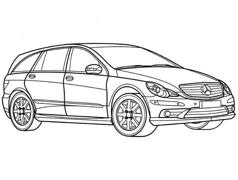 Coloriage Voiture Mercedes Classe R T L Charger Et Imprimer Gratuit