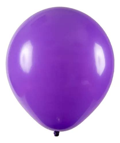 Balão Redondo Profissional Liso Cores 5 12cm 50 Un Cor Roxo