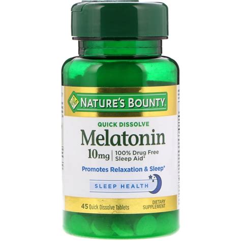 Nature S Bounty Melatonin Quick Dissolve Mg Quick Dissolve