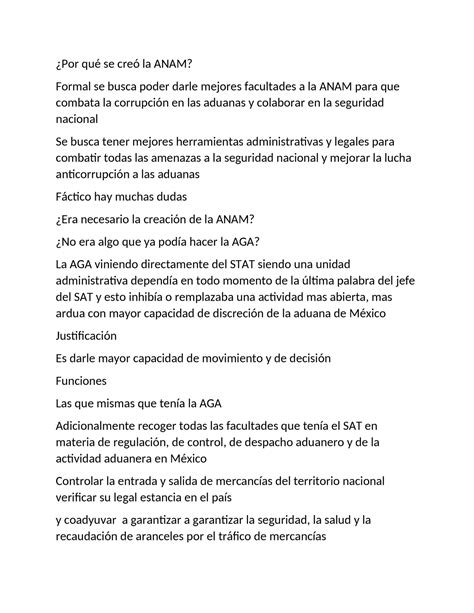 Anam An Lisis Sobre La Agencia Nacional De Aduanas M Xico Su