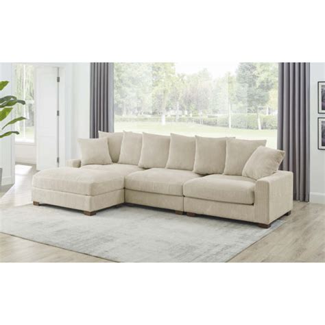 Wade Logan Ava Rae Piece Corduroy Sectional Reviews Wayfair