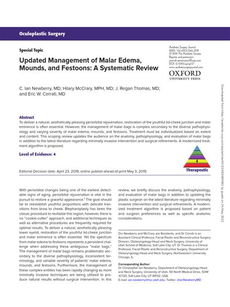 Updated Management of Malar Edema Mounds and Festo | Download Free PDF ...