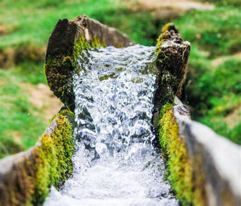 Fresh And Clean Spring Water Flows Downstream Stock Image Image Of